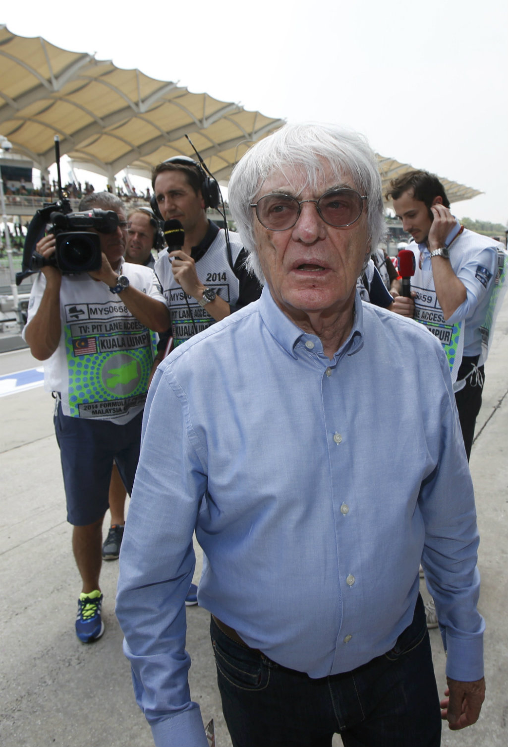 Ecclestone durante las pruebas en Malaysia 