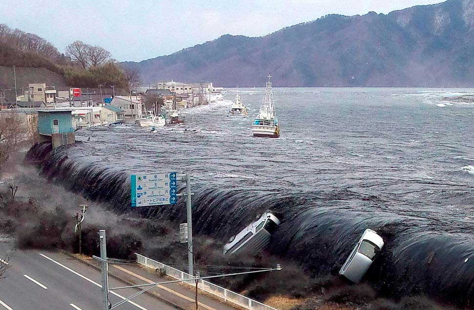 El tsunami que secundó al sismo de 8.9 grados en Japón en 2011 provocó olas de varios metros de altura.