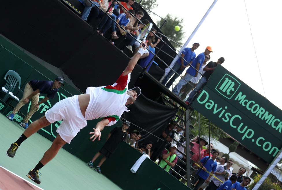 Duelo de la Copa Davis en dobles, entre Miguel Ángel Reyes y Santiago González de México ante Rodrigo Sánchez y Sergio Galdos de Perú.
