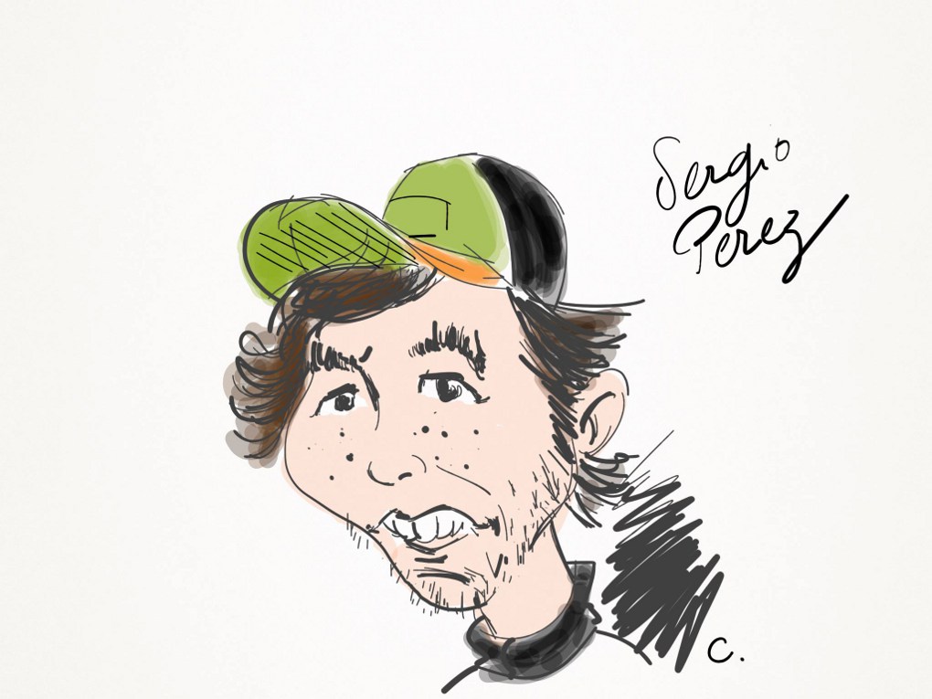 La caricatura de Sergio Pérez