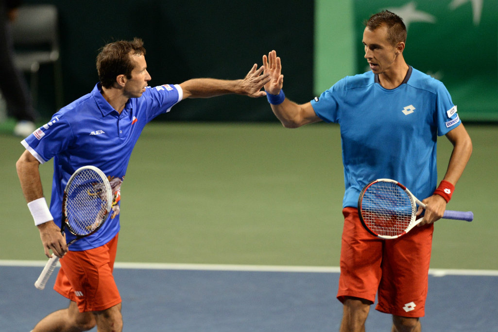 Radek Stepanek y Lukas Rosol de República Checa 