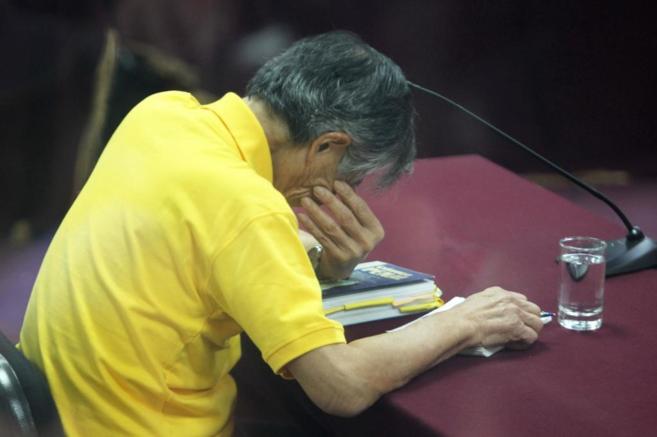 Alberto Fujimori, durante una audiencia de un juicio al que está siendo sometido 