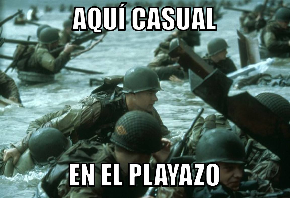 En diversas páginas y cuentas de Twitter desde temprana hora circulaban imagenes alusivas al playazo