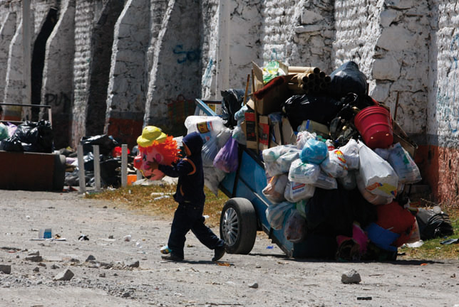 recolector de basura, carrito