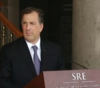 El secretario de Relaciones Exteriores, José Antonio Meade, en conferencia de prensa tras la reunión con cancilleres. 