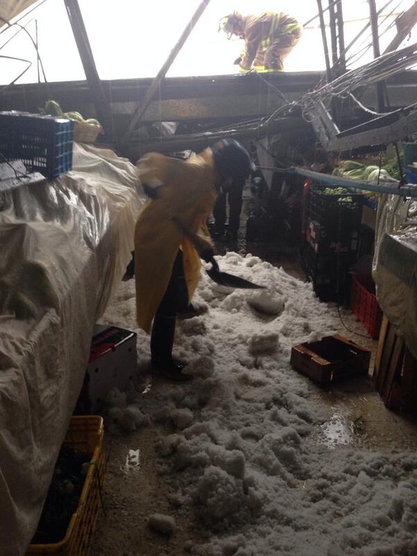 Las lluvias y el granizo ocasionaron el desplome del techo