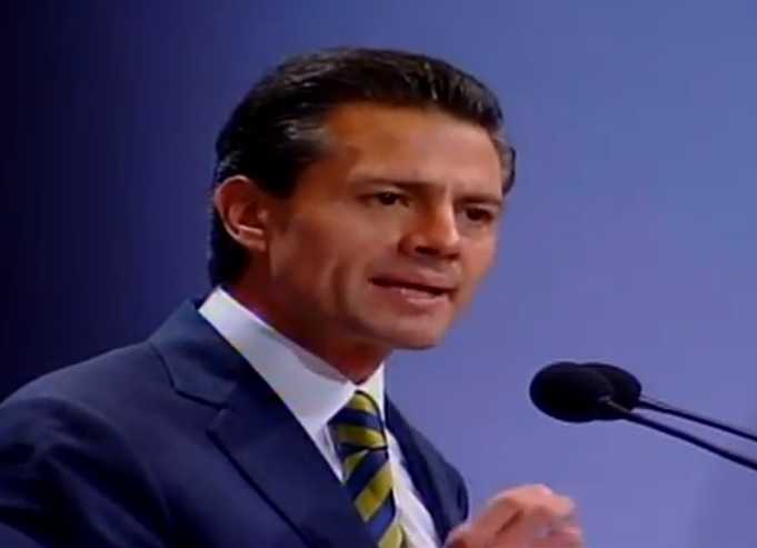 El presidente Enrique Peña Nieto durante la inauguración de la la primera reunión de Alto Nivel de la Alianza Global para la Cooperación Eficaz al Des