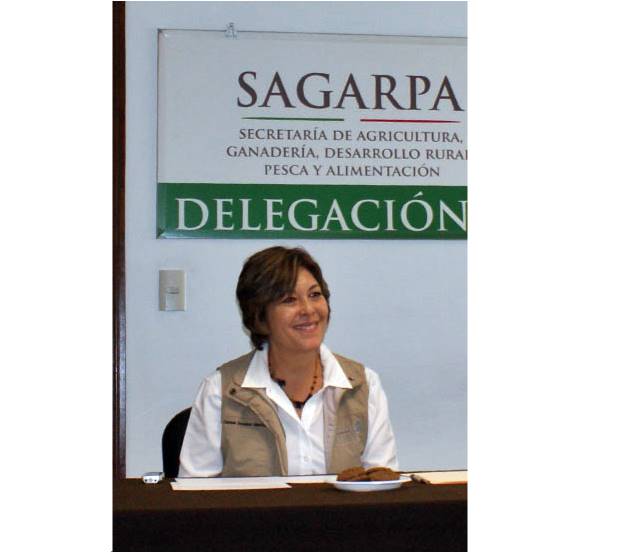 Delegada de la Sagarpa Hidalgo, Carmen Dorantes Martínez. 