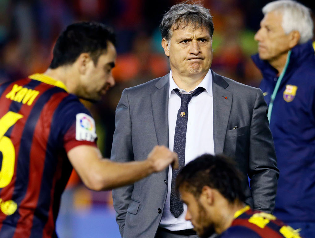 Gerardo 'Tat' Martino', Xavi y Neymar, tras la derrota ante Real Madrid 