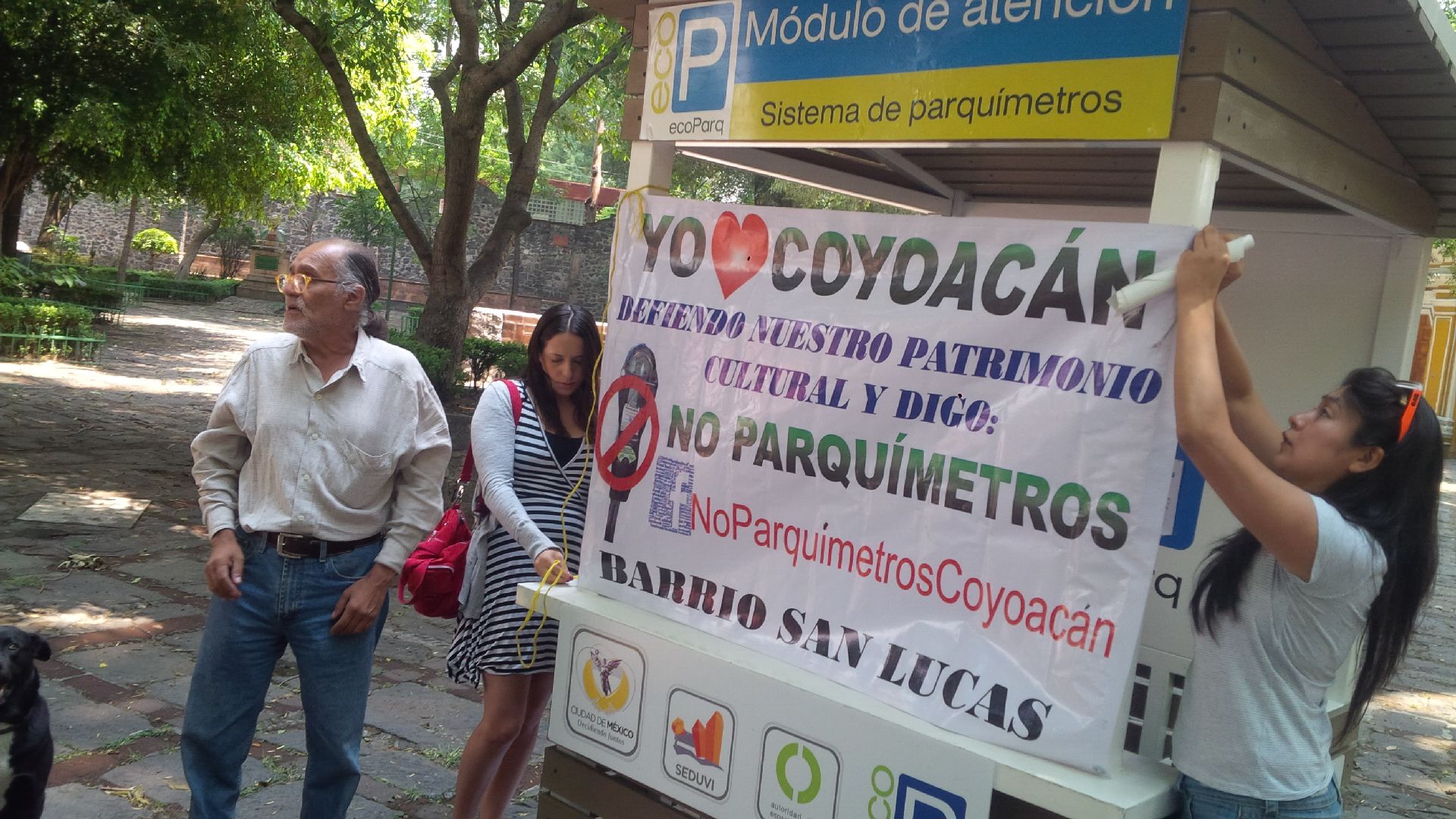 Los vecinos de Coyoacán clausuraron simbólicamente le módulo de ecoParq