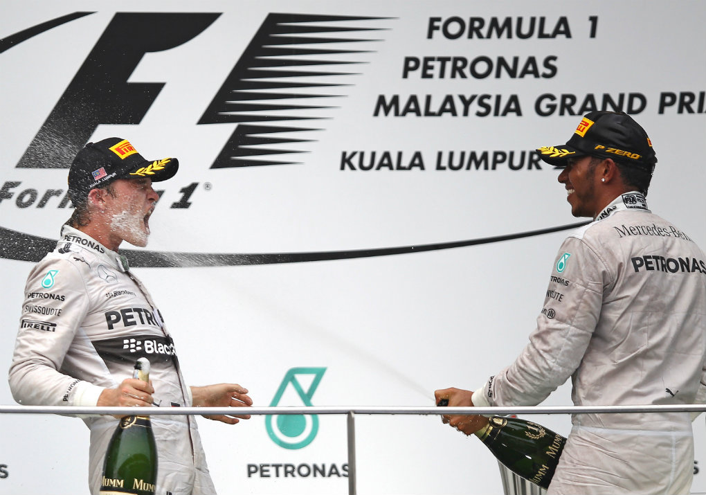 Nico Rosberg y Lewis Hamilton