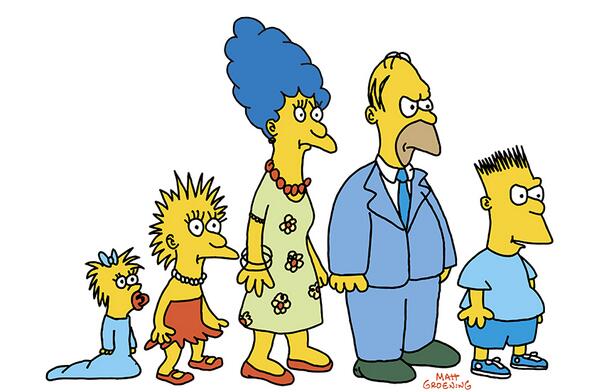 Homero, Marge, Bart, Lisa y Maggie aparecieron por primera vez como parte de un programa de humor llamado The Tracy Ullman Show. El corto animado, de 