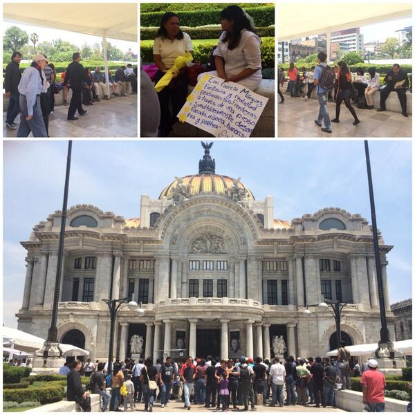 El Palacio de Bellas Artes poco antes del arribo de los restos de Gabriel García Márquez.