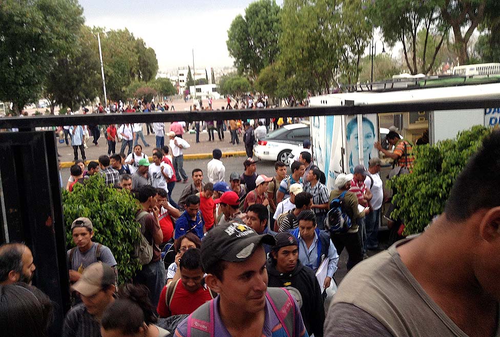 Arribo del vía crusis del Migrante a la Angelópolis.