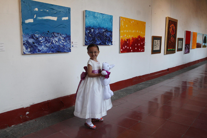 El pasado 8 de abril Guerrero participó en la exposición colectiva "La Diana Cazadora", al lado de 38 artistas adultos en el Palacio Legislativo de Sa