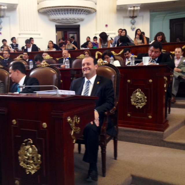 el procurador capitalino durante su comparecencia en la ALDF