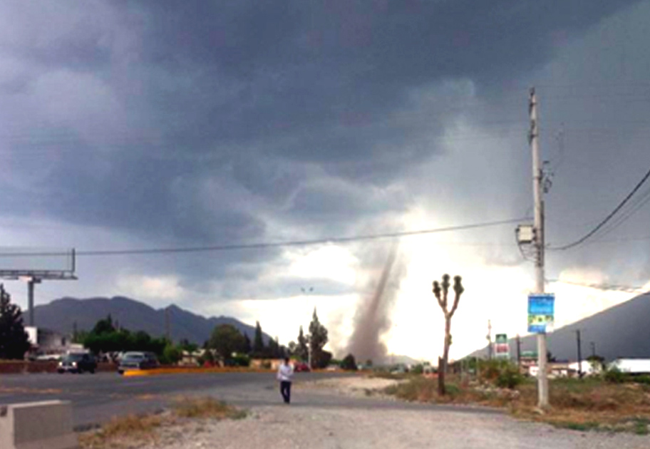 El tornado se registró cerca de la comunidad La Sabanilla.