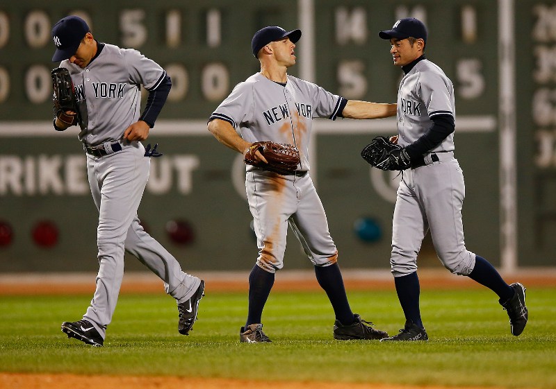 Ichiro Suzuki celebra el triunfo 