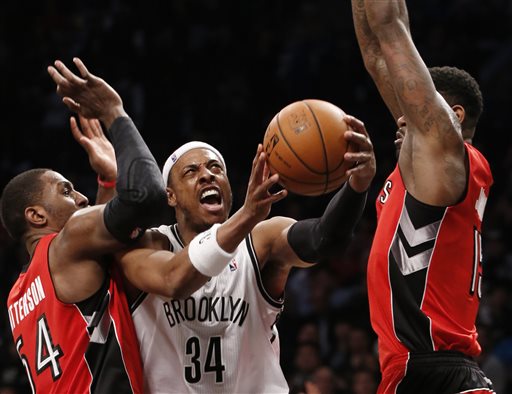 Patrick Patterson, Amir Johnson, Paul Pierce