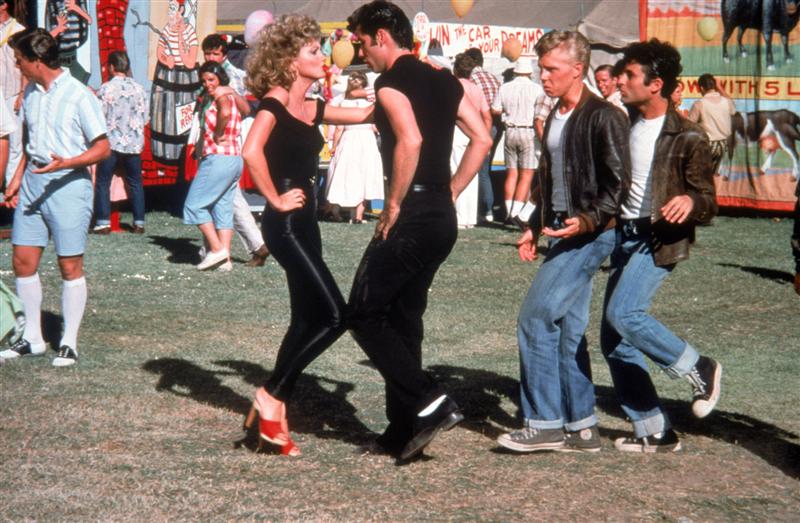 Danny y Sandy en la cinta de 1978.