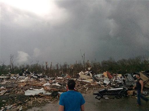 El fenómeno causó graves daños en Mayflower, Arkansas
