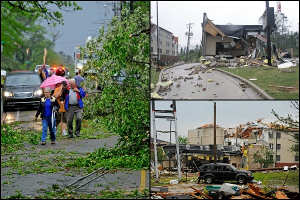 Una serie de nuevos tornados en Alabama, Mississippi y Tennessee dejaron un saldo de 11 muertos el lunes; la cifra de víctimas subió a 28.
