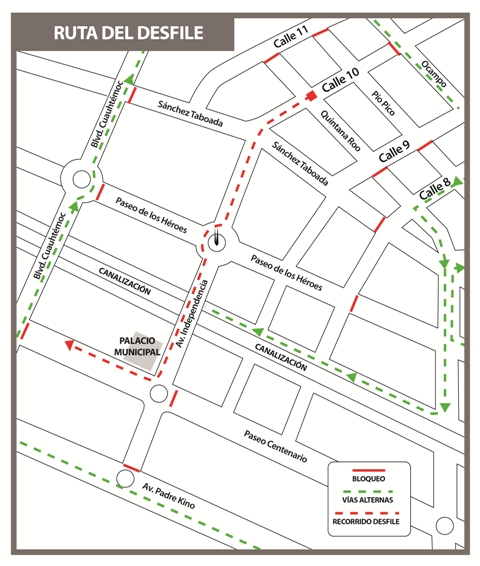 Cierran vialidades por desfile del 1 de mayo- Grupo Milenio