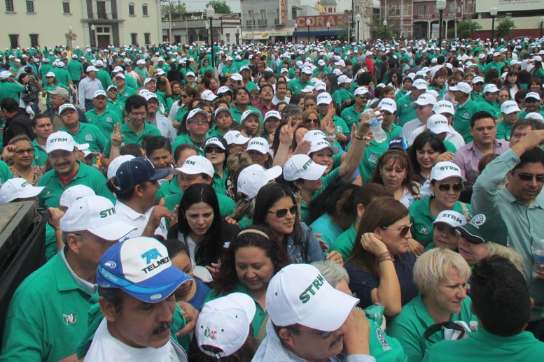 El primero en manifestarse fue el Sindicato de Telefonistas.