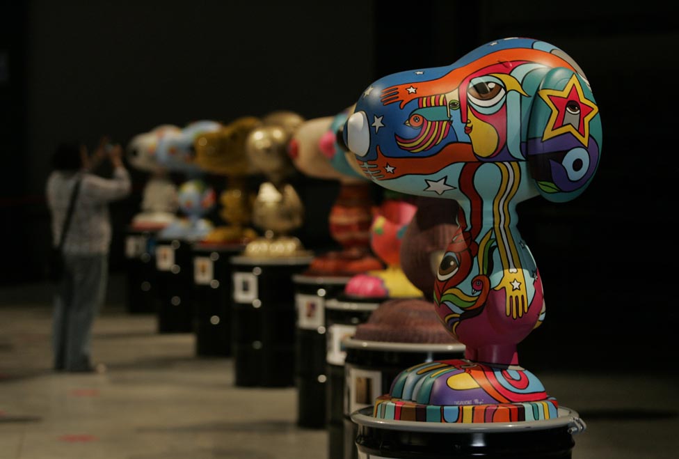 Exhiben figuras de Snoopy en Guadalajara 