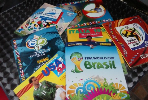 Colección de álbum Panini del Mundial de Diego Becerra De la Fuente.