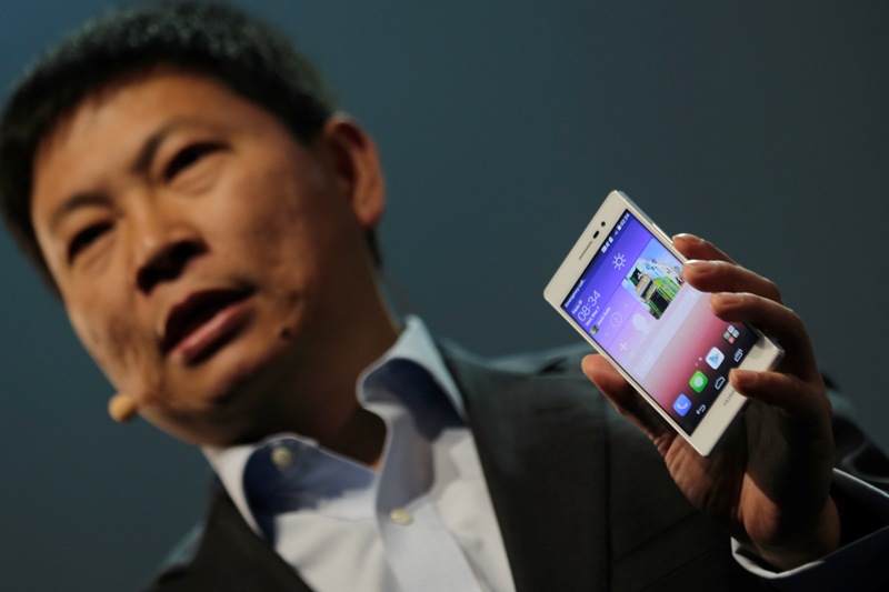 Richard Yu, CEO de Huawei en la presentación de su nuevo smartphone. 