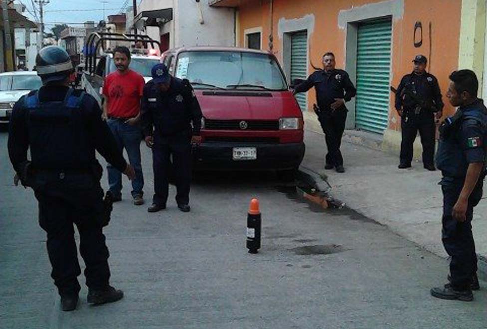La supuesta bomba atemorizó la zona en San Martín Texmelucan.