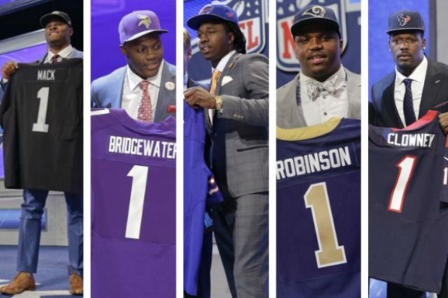Ganadores del Draft, Draft NFL, NFL