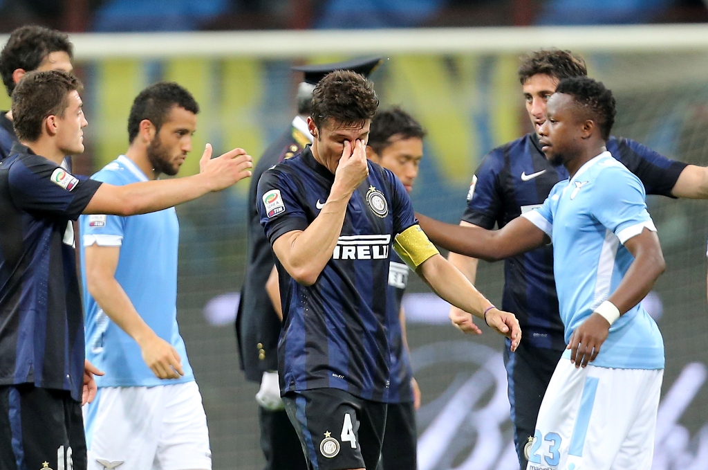 Zanetti no pudo contener el llanto