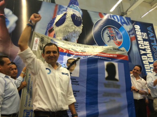 Ernesto Cordero dirió un mensaje a los 5 mil militantes que asistieron a su cierre de campaña en Querétaro. 