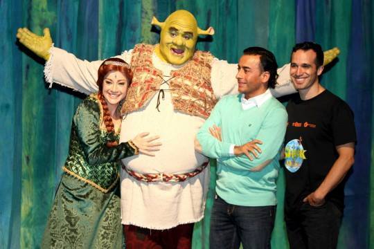 Los protagonistas de la puesta en escena se mostraron contentos con el estreno. 