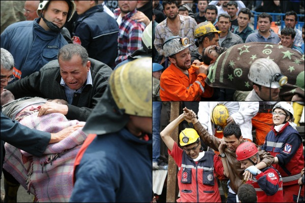 Las labores de rescate en la mina turca de Soma se complicaron tras la manifestación violenta que estalló en las inmediaciones del lugar. 