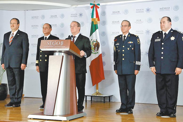 Monte Alejandro Rubido, comisionado nacional de Seguridad, da a conocer la captura del delincuente.