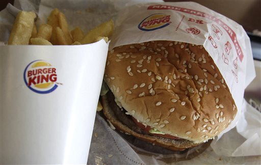 Hamburguesas y refresco de Burger King.