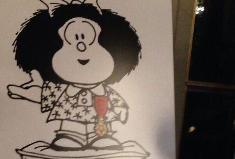 El 22 de marzo de este año, Quino y Mafalda recibieron la Legión de Honor Francesa.