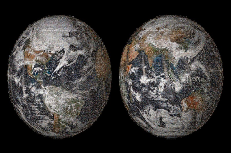 La NASA lanzó un "autorretrato" de la Tierra en un mosaico compuesto por 36 mil 422 fotografías.