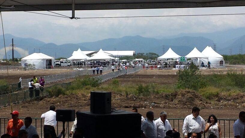 Preparan sitio para recibir a Peña Nieto
