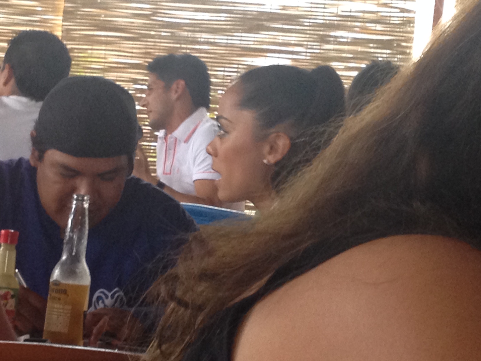 Reyna en el restaurante La Estancia 