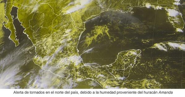 Alertan de posibles tornados en el norte del país.