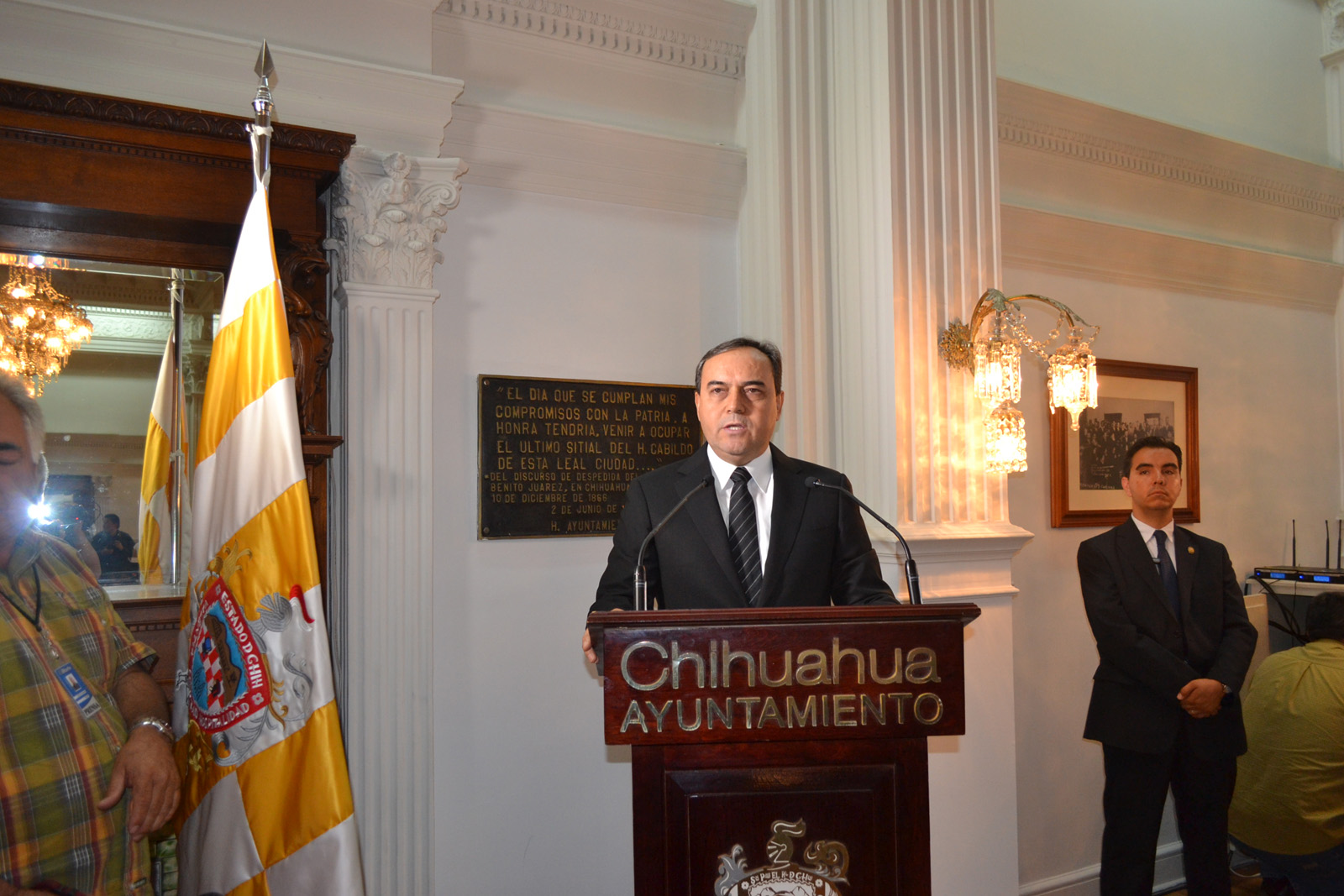 El alcalde chihuahuense, Javier Garfio.