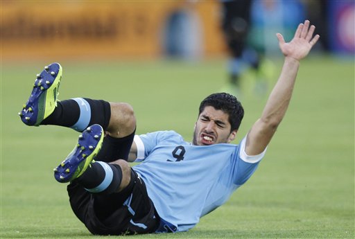 Luis Suaréz con la selección de Uruguay 