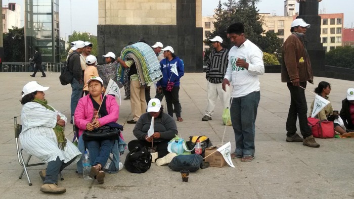 Los trabajadores agrícolas permanecerán tres días en la Ciudad de México.