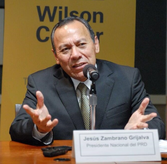 Conferencia de prensa de Jesús Zambrano en el Wilson Center. 