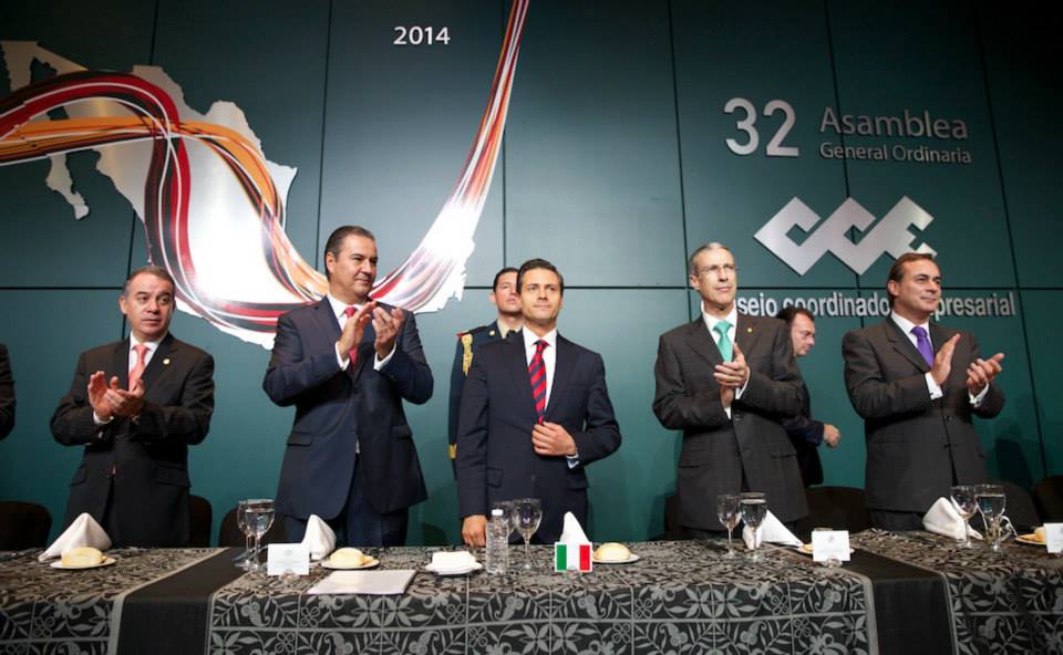 Durante la 32 Asamblea Ordinaria del Consejo Coordinador Empresarial.