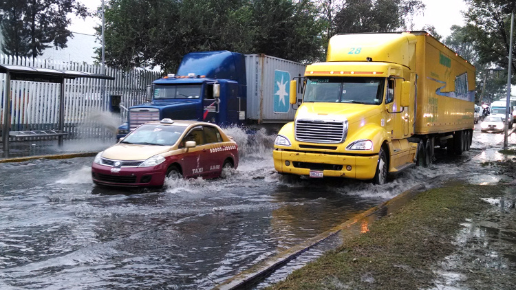 Encharcamientos provocados por las lluvias.